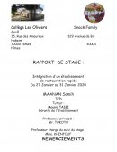 Rapport de stage Snack