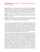 Fiche de lecture "Les origines de la légitimité" Max Weber