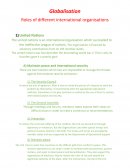 Globalisation, Roles of different international organisations
