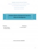 Analyse physico chimique de l'eau