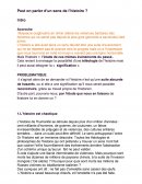 Peut-on parler d'un sens de l'histoire ?