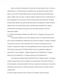 Dissertation sur le financement