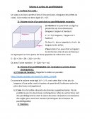 Volume et surface de parallélépipède