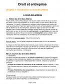 Droit et Entreprises - Introduction au droit des affaires