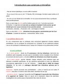 Sciences criminelles