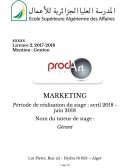 Rapport de stage en marketing