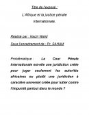 Justice pénale internationale