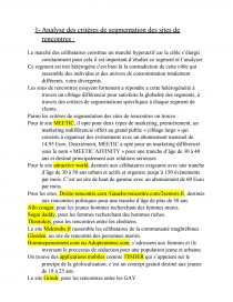 segmentation site de rencontre