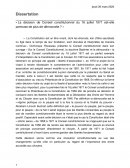 Dissertation conseil constitutionnel