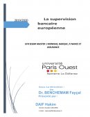 Supervision bancaire européene