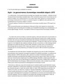 La gouvernance économique mondiale depuis 1975