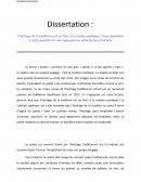 Dissertation sur l'héritage poétique