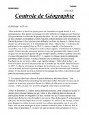 Contrôle de Géographie