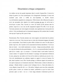 la dissertation comparative