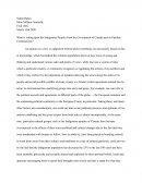 Salem Habes Mme Mélanie Soustelle EAE 1DX March13th 2020 What is setting apart the Indigenous Peoples from the Government of Canada and its Pipeline Constructions? An opinion is a view or judgement formed about something, not necessarily based on fact or