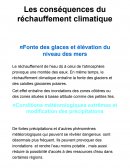 Les conséquences du réchauffement climatique