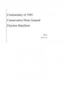 Commentary of 1945 Conservative Party General Election Manifesto