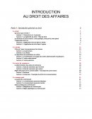 Cours d'introduction au droit des affaires