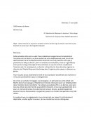 Lettre d'excuse avec respect formel de structure dans un cadre professionnel