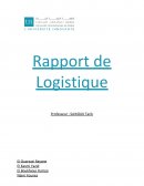 Rapport de stage logistique