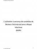 L’utilisation à outrance des poubelles de Déchets d’Activité de Soins à Risque Infectieux (DASRI)