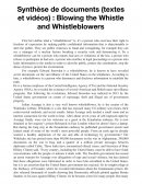 Synthèse de documents (textes et vidéos) : Blowing the Whistle and Whistleblowers