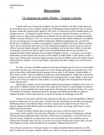 Un Chapeau De Paille D Italie Eugene Labiche Commentaire De Texte Boris Tomate