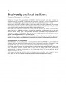 Biodiversity and local traditions