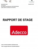 Rapport de stage Adecco France