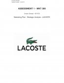 Marketing Plan Lacoste
