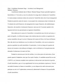 Lettre De Motivation Assistant Commercial Immobilier