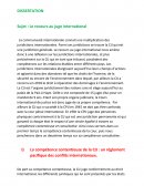 Recours au juge international