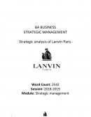 LANVIN STRATEGIG ANALYSIS