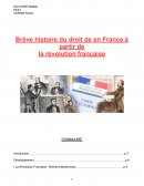 Brève histoire du droit en France à partir de la révolution française