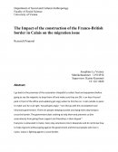 The Impact of the construction of the Franco-British border in Calais on the migration issue