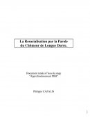 La Resocialisation par la Parole du Chômeur de Longue Durée