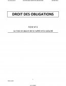 Cas pratiques de droit des obligations : la mise en oeuvre de la nullité et la caducité