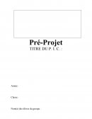 Pré-projet PIC