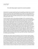 The world did enough to respond to the coronavirus