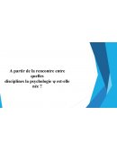 A partir de la rencontre de quelles disciplines la psychologie est-elle née ?