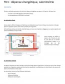 TD1 : dépense énergétique, calorimétrie