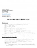 CV EDUCATEUR SPORTIF