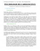 Psychologie de l'adolescent