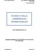 Etude pays Allemagne
