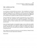 Lettre de motivation exemple