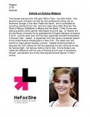 Article Anglais Féministe d'Emma Watson