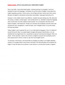 English And Me Write An Essay About Your Relationship To English Memoire Imane32 45