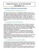 Dossier sur les Lettres Persanes de Montesquieu