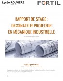 Rapport de stage : dessinateur projeteur en mécanique industrielle