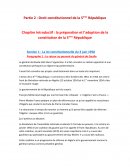 La préparation et l’adoption de la constitution de la 5ème République